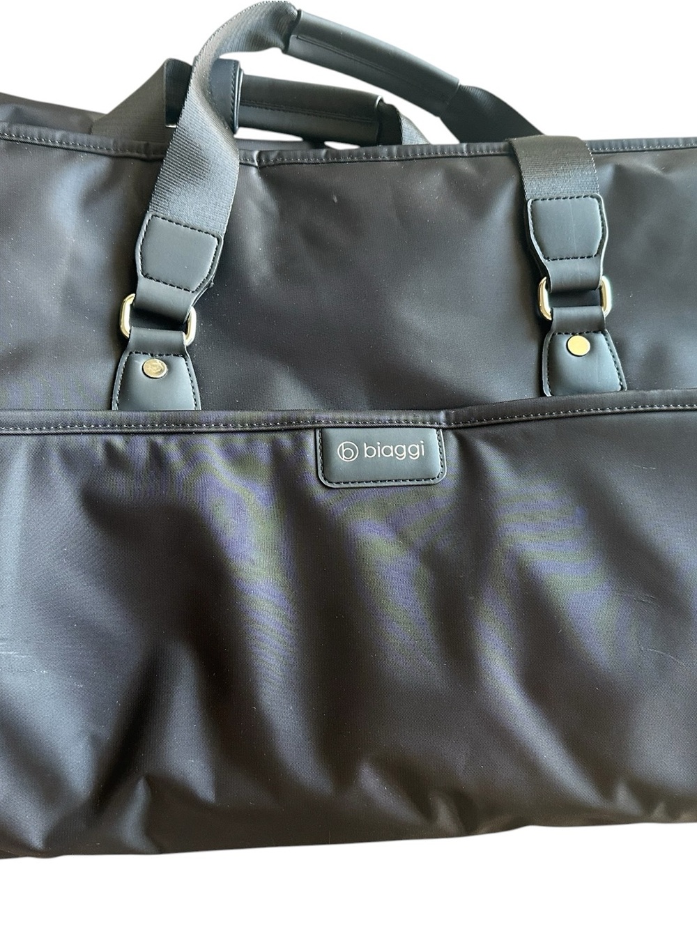 Biaggi 2-in-1 Garment Bag Travel Duffle Hangeroo Curve in Black - Picture 6 of 15